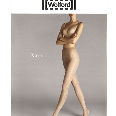 Wolford Women's Xara Net Tights in Gobi/Black Size M L47324